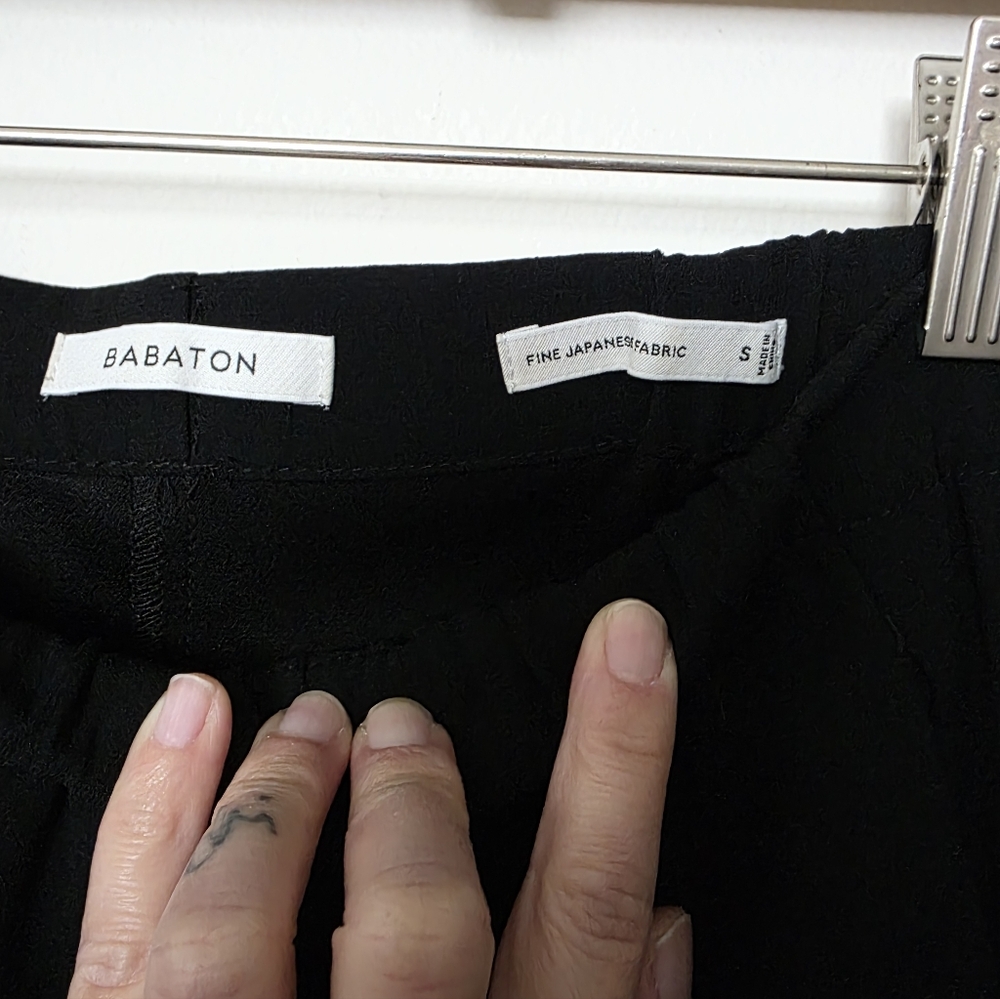 Aritzia Babaton Dexter Pant Pull-on Tuxedo Pants Black size S‎ - Picture 2 of 5